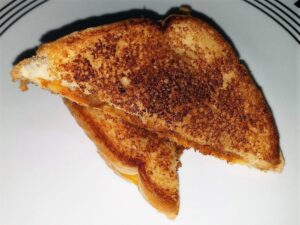 toasted chorizo and cheese sandwich