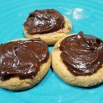 Chocolate Peanut Butter Spread on butter cookies