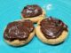 Chocolate Peanut Butter Spread on butter cookies