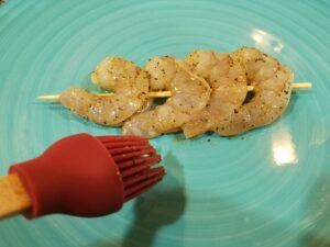 Greek Grilled Shrimp with brushed on marinade